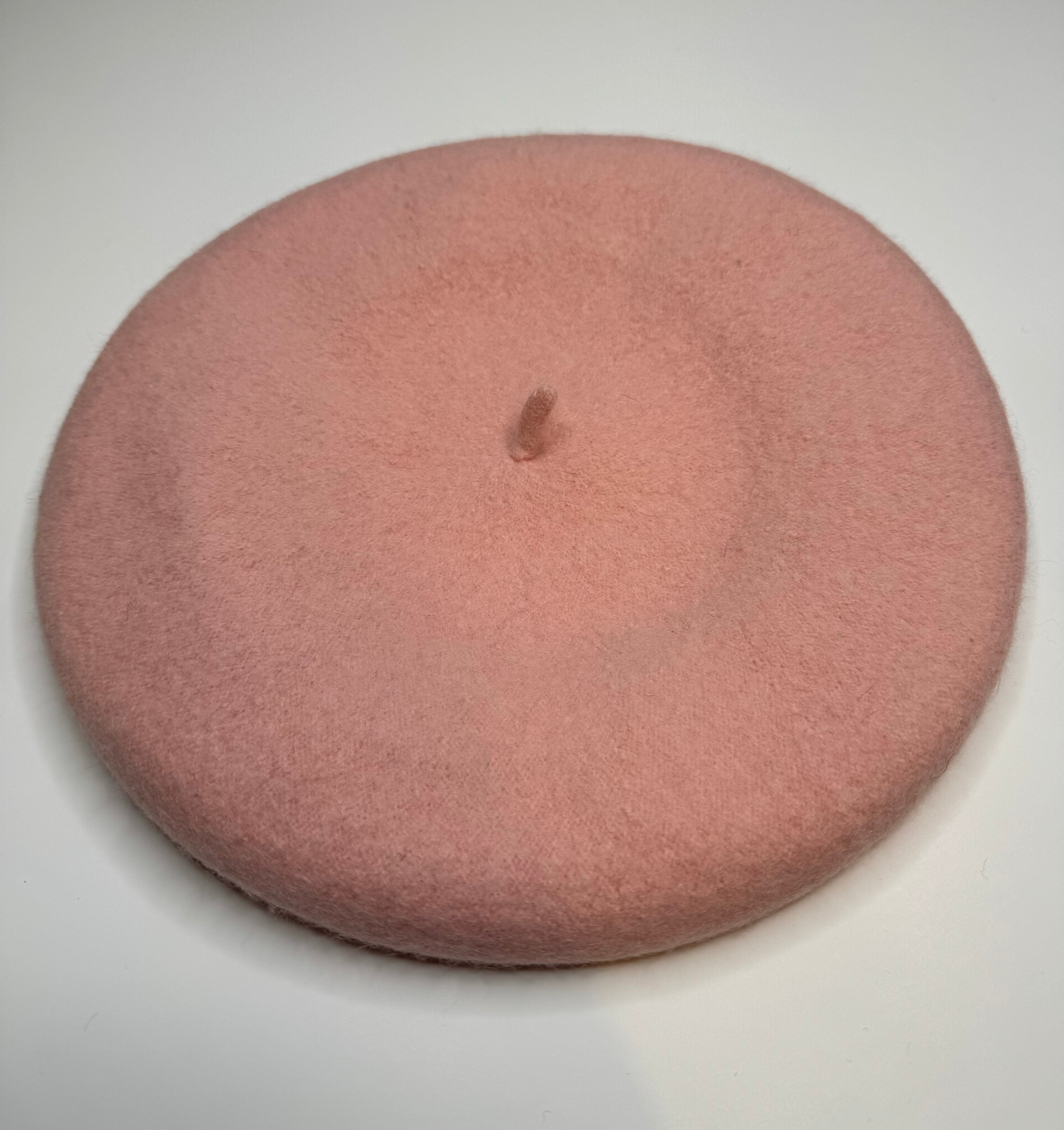 Baby pink beret