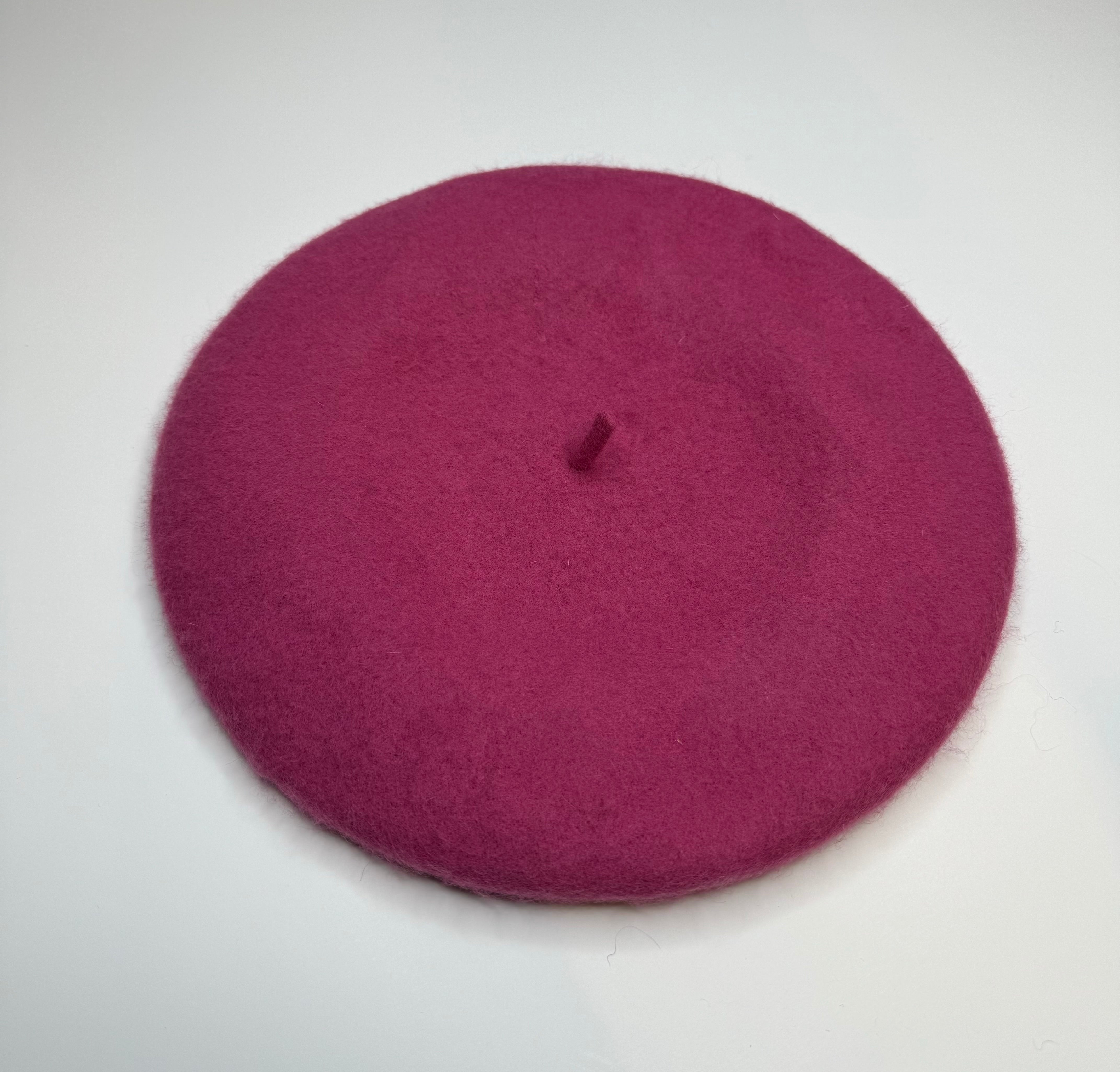 Fuscia pink beret