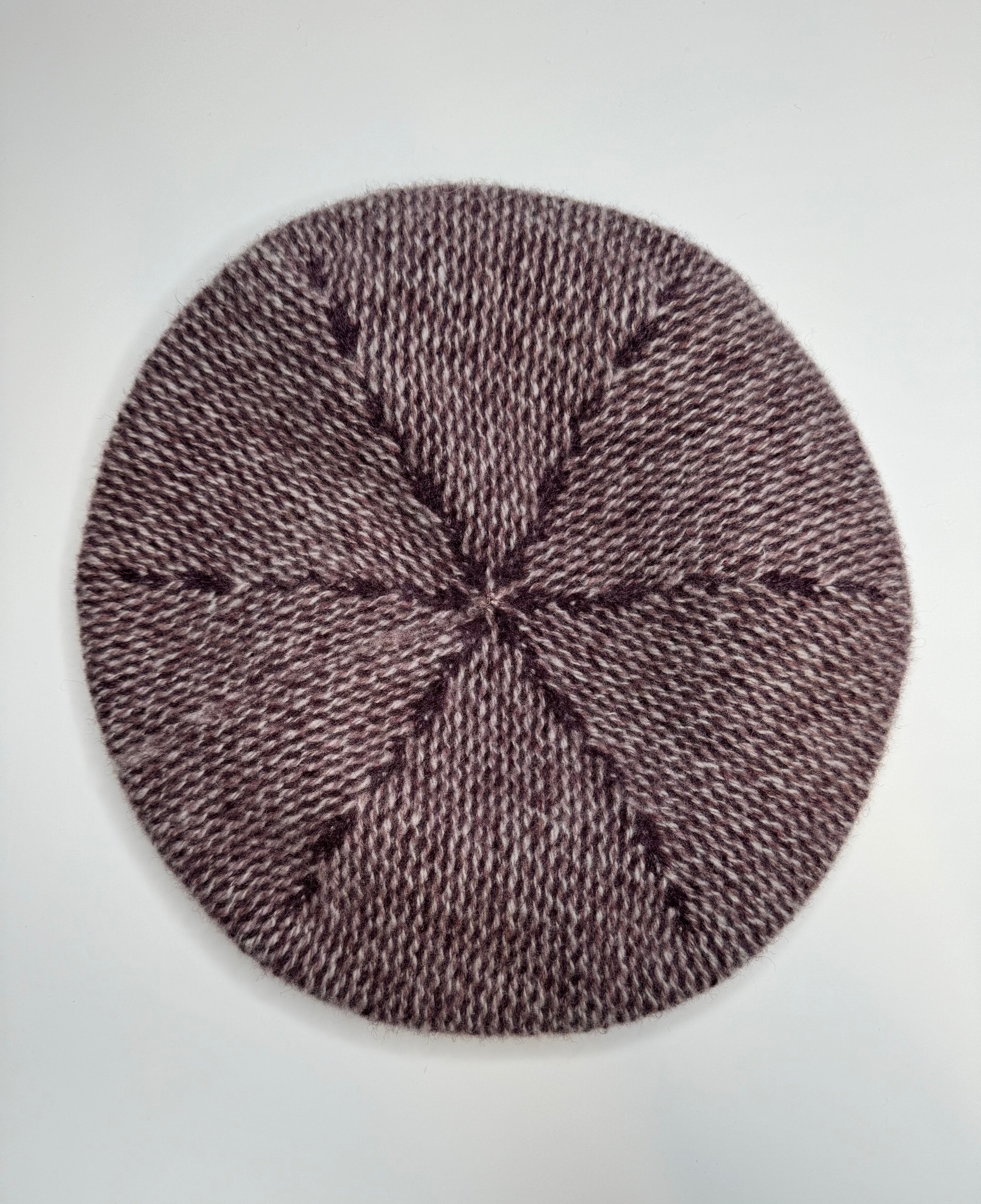 Purple and Ivory beret